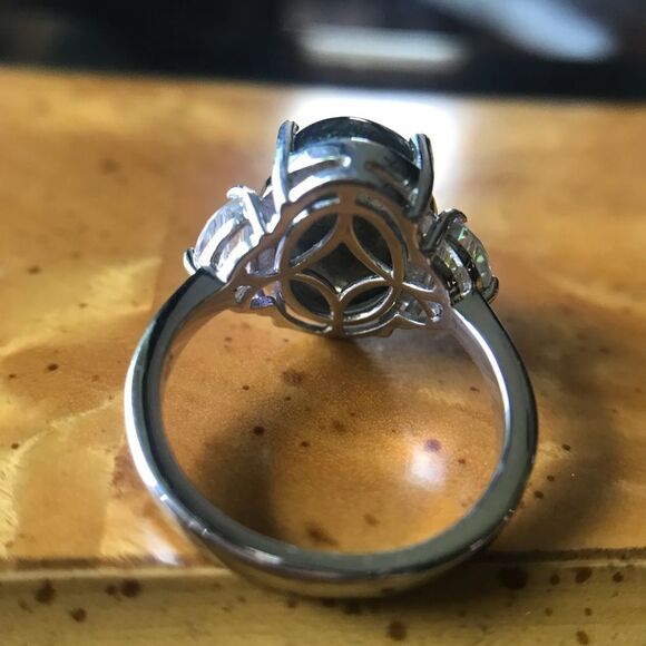 Natural Labradorite Mystic Topaz Sterling Silver Ring Size 7 - Picture 8 of 8